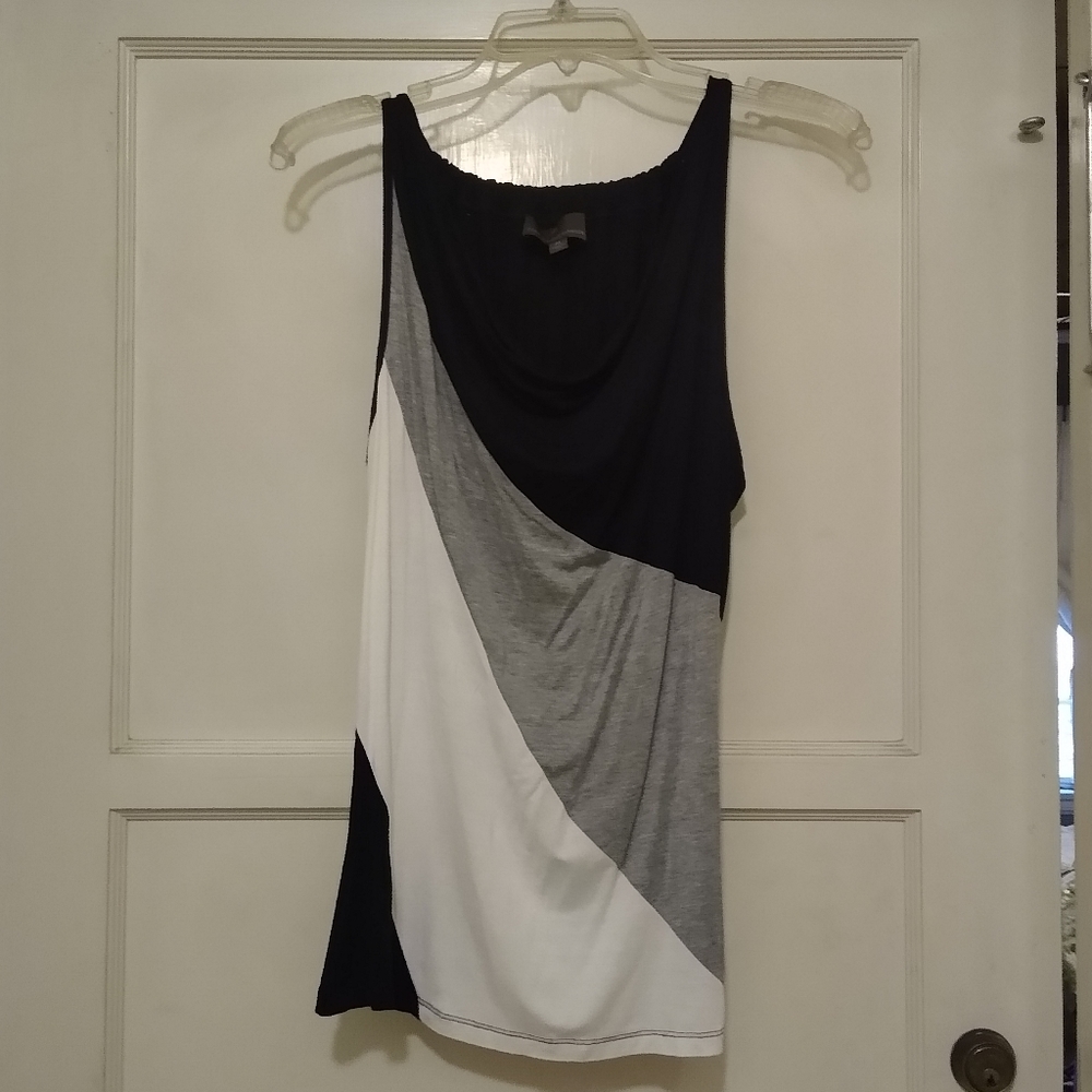 Fenn Wright Manson Black/Gray/White Tank Blouse